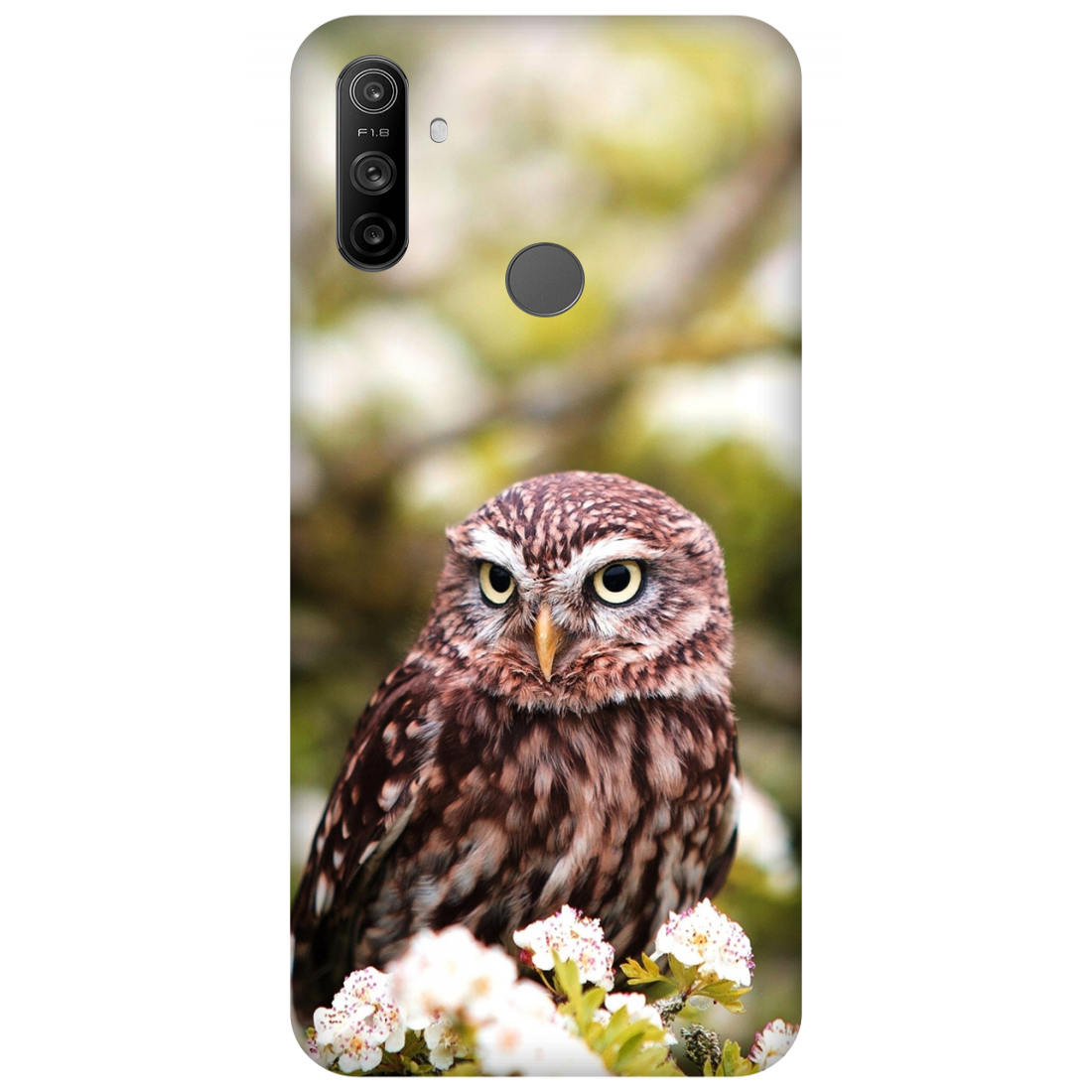 Owl Amidst Blossoms Case Realme Narzo 20A