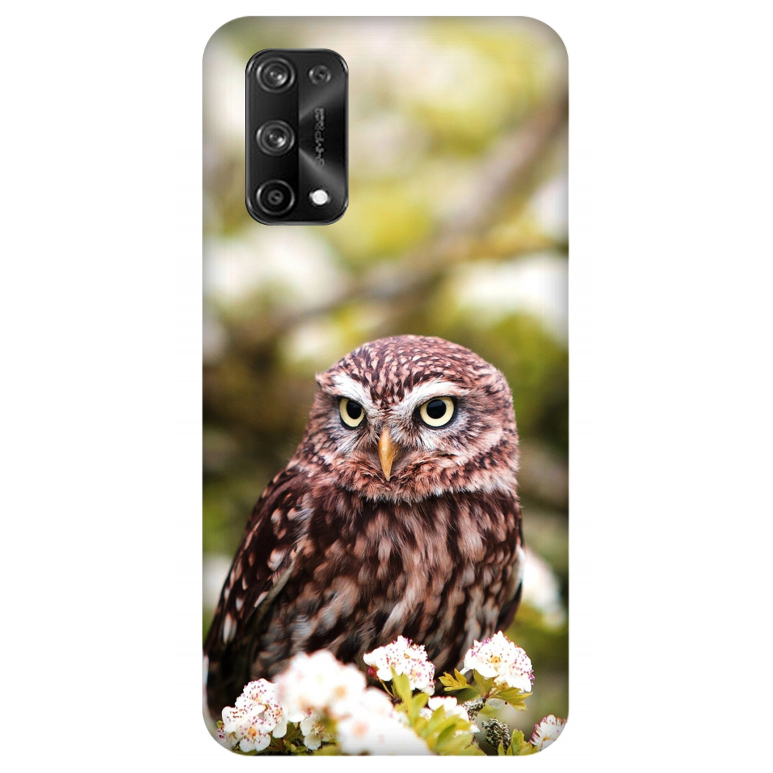 Owl Amidst Blossoms Case Realme X7 Pro