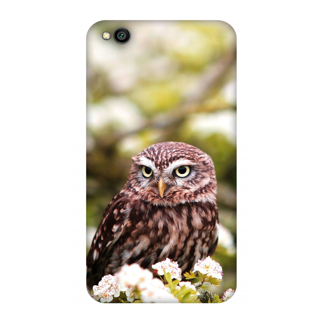 Owl Amidst Blossoms Case Redmi Go