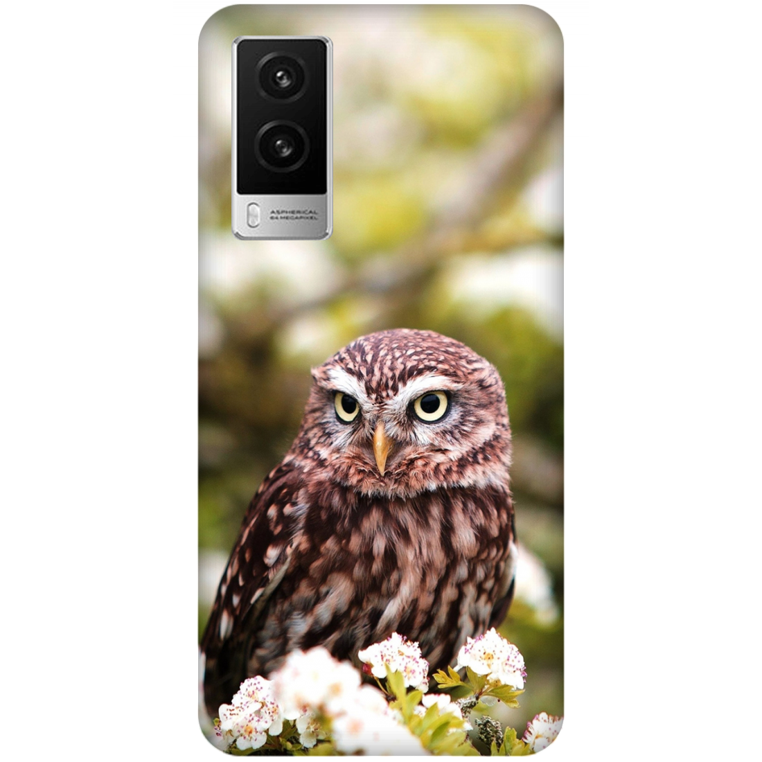 Owl Amidst Blossoms Case vivo V21e 5G