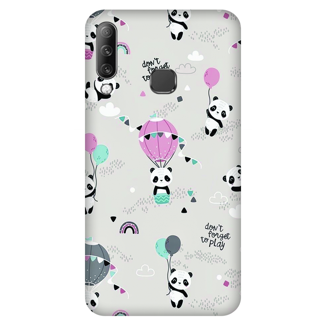 Playful Pandas and Balloons Case Infinix S4