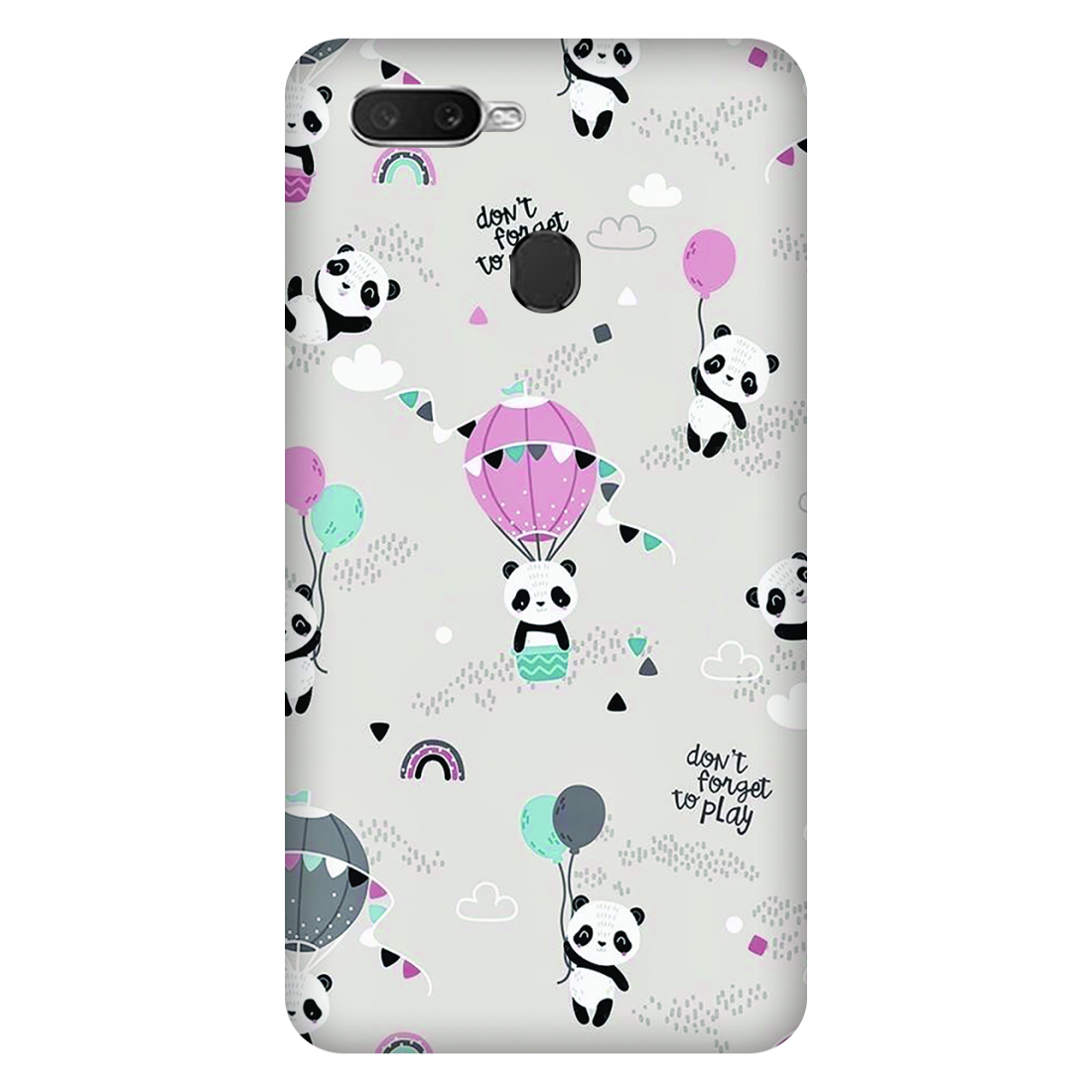 Playful Pandas and Balloons Case Oppo A7