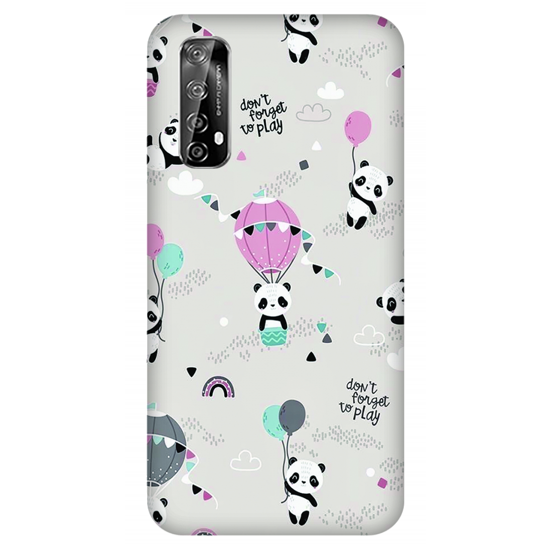 Playful Pandas and Balloons Case Realme 7