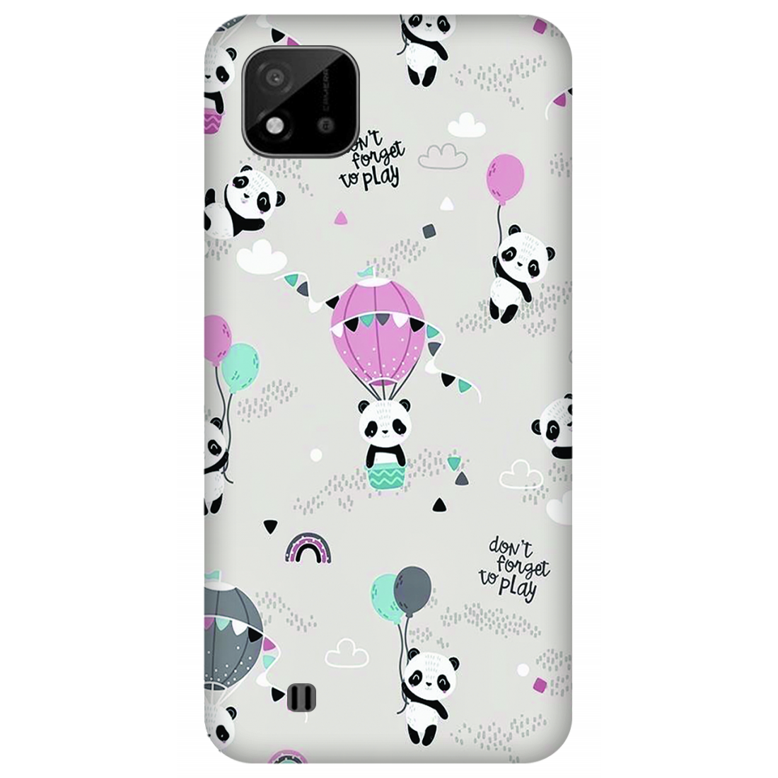 Playful Pandas and Balloons Case Realme C20