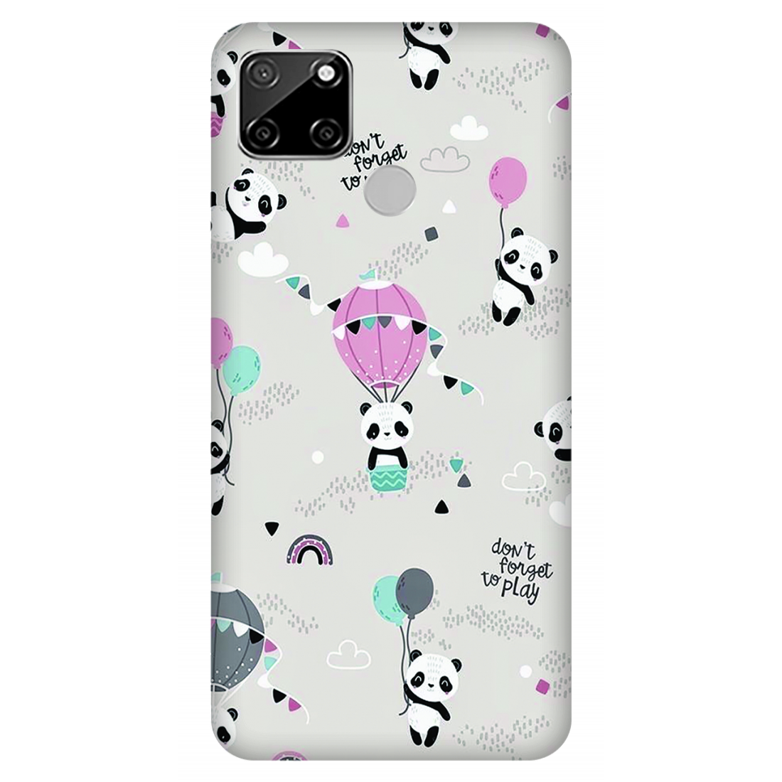 Playful Pandas and Balloons Case Realme C25s