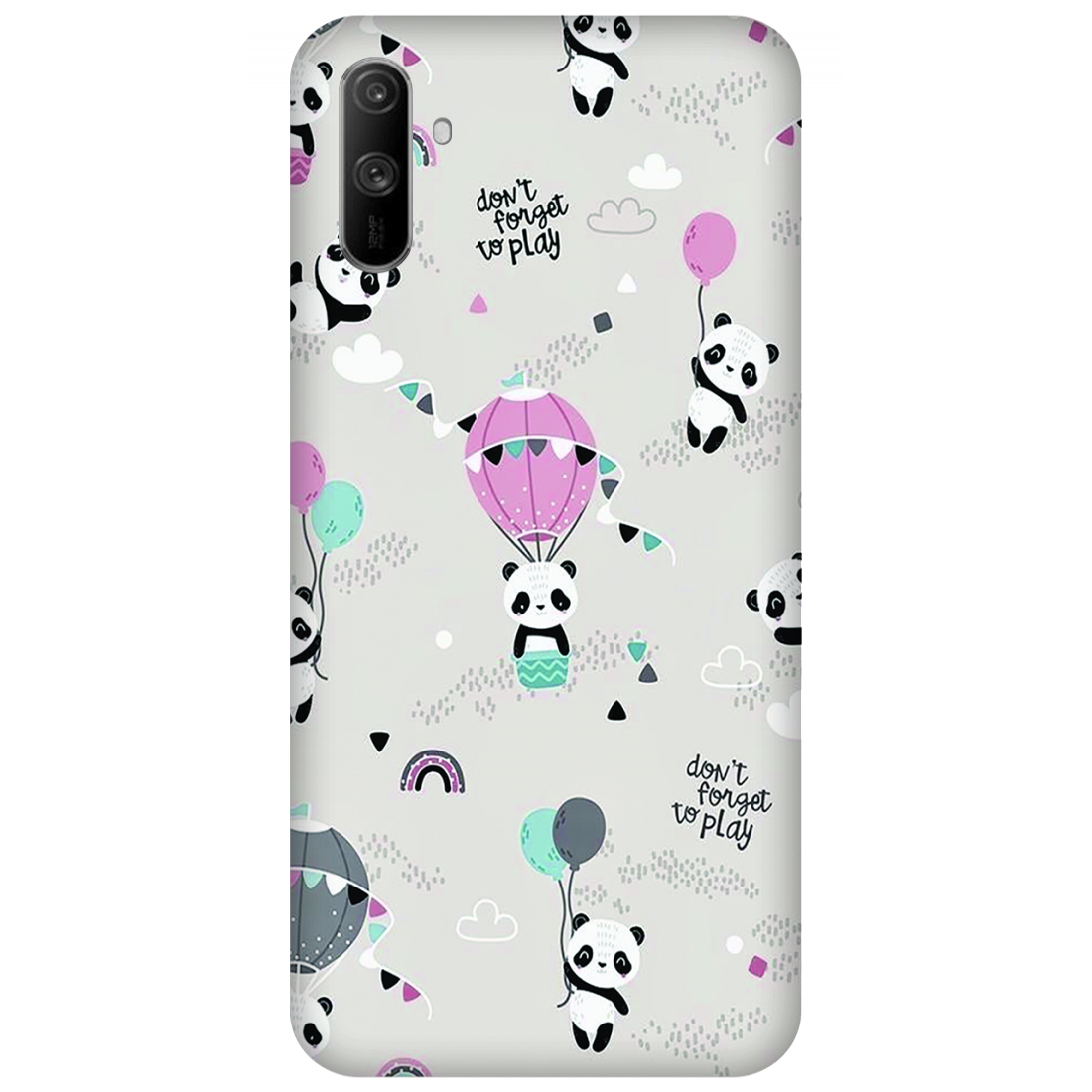 Playful Pandas and Balloons Case Realme C3