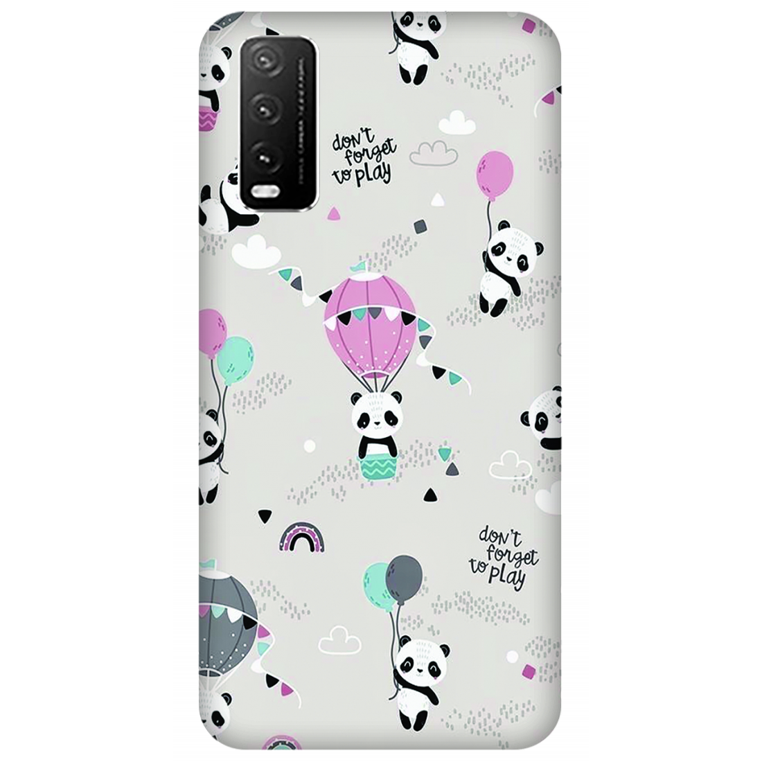 Playful Pandas and Balloons Case Vivo Y20i