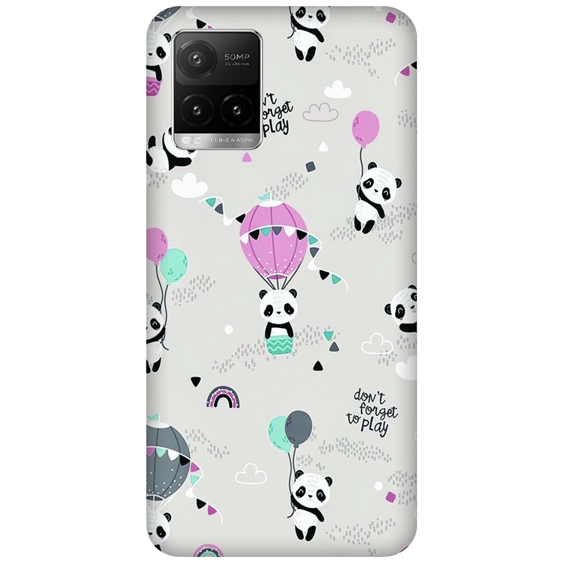 Playful Pandas and Balloons Case Vivo Y33s