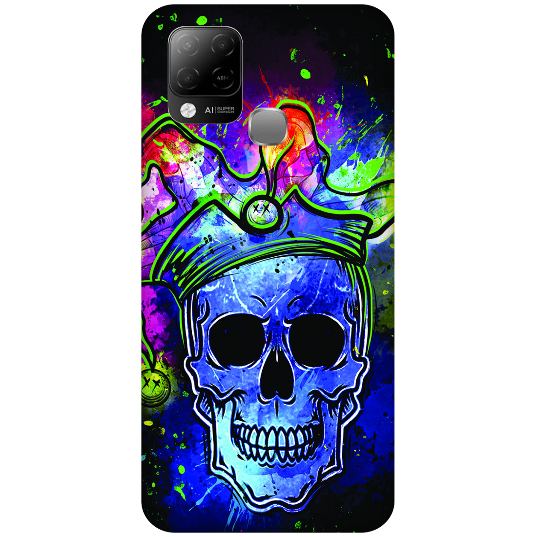 Psychedelic Royal Skull Case Infinix Hot 10s