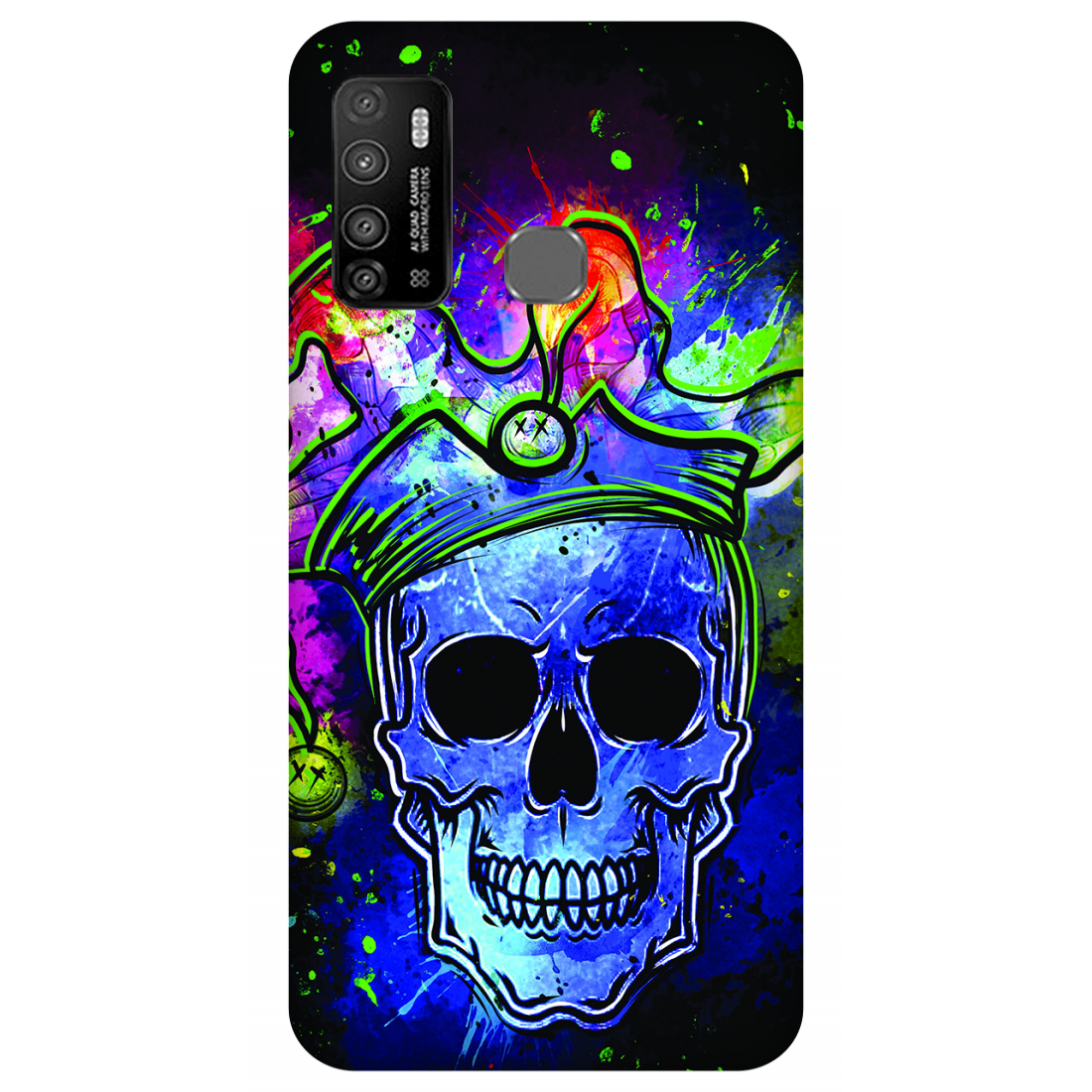 Psychedelic Royal Skull Case Infinix Hot 9