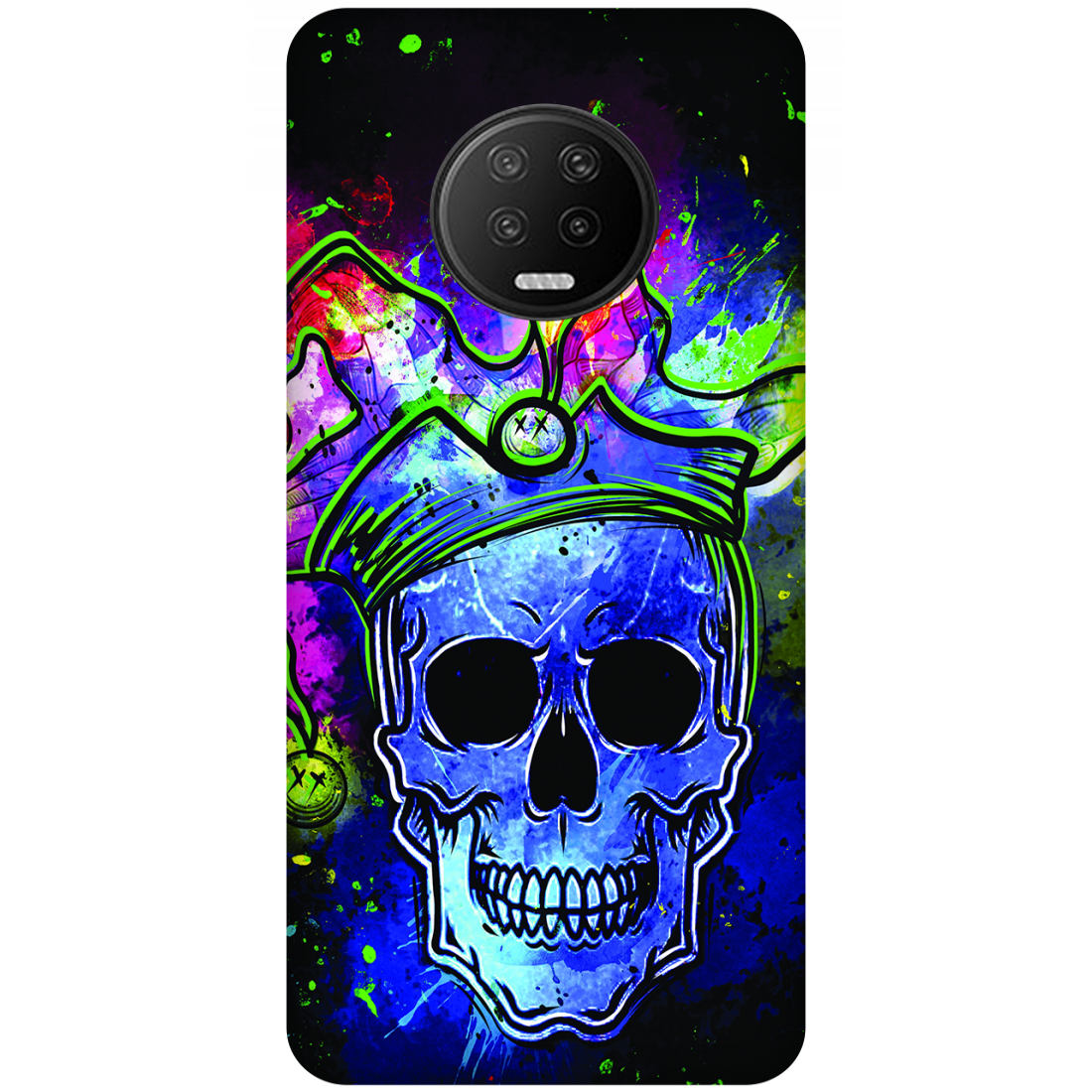 Psychedelic Royal Skull Case Infinix Note 7