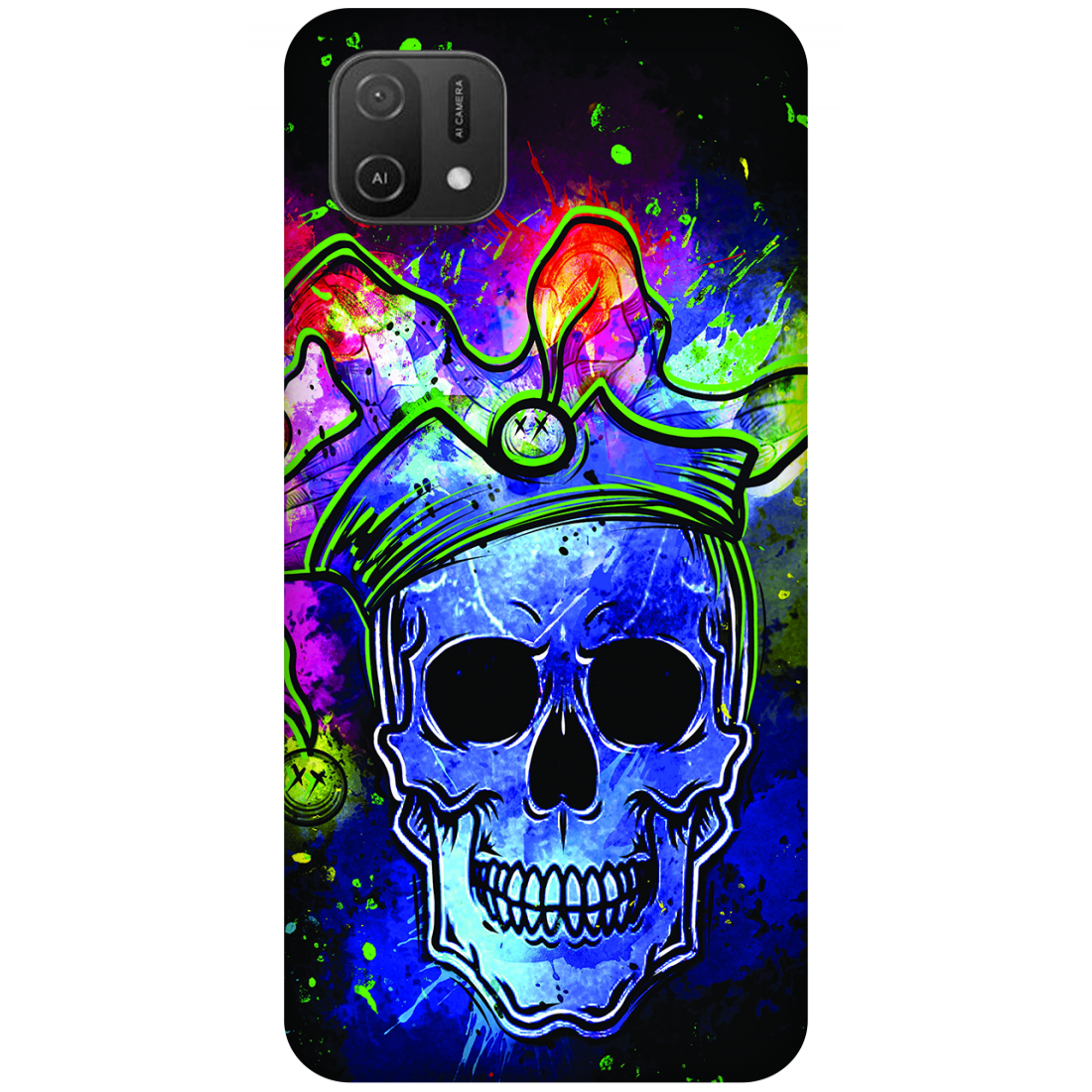 Psychedelic Royal Skull Case Oppo A16K