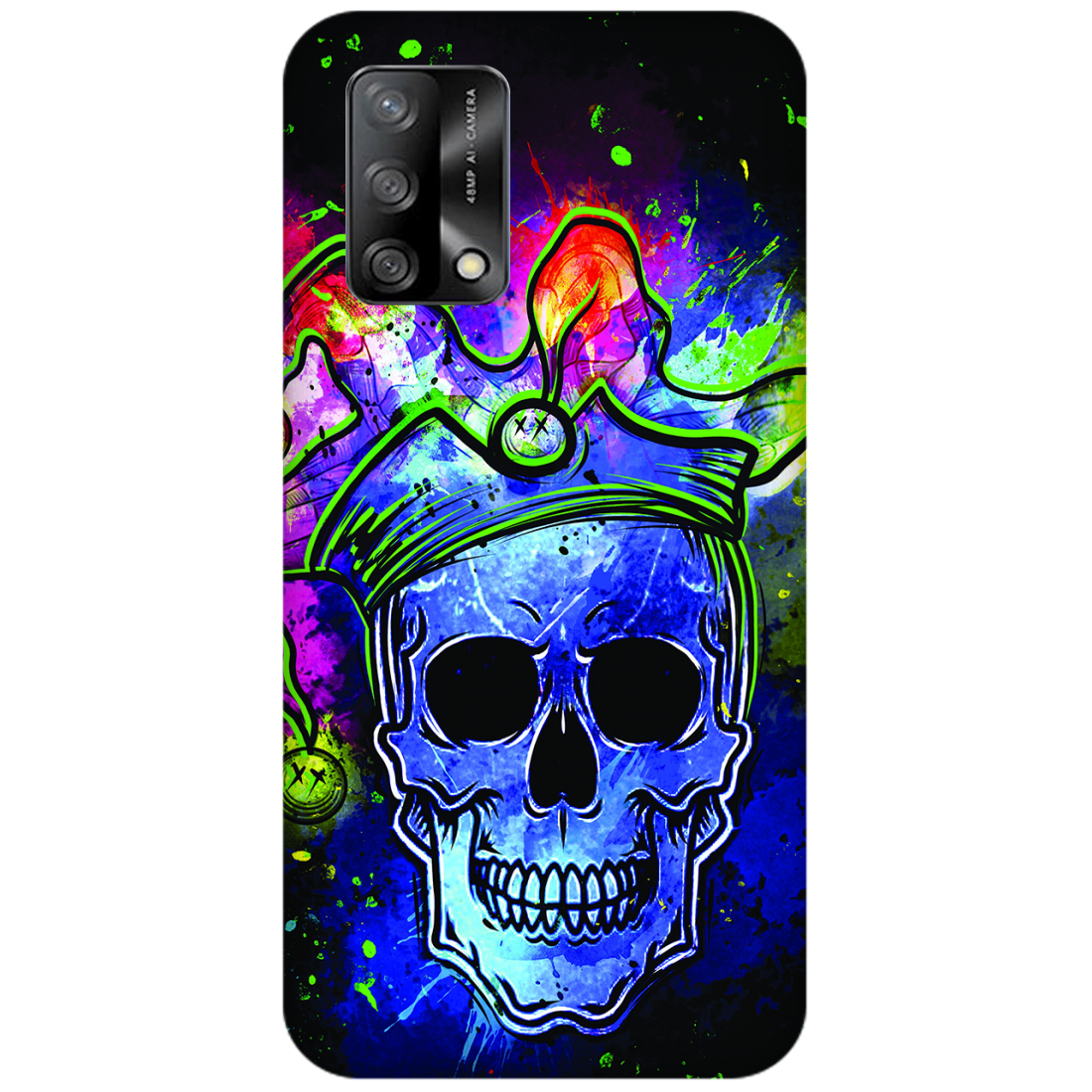 Psychedelic Royal Skull Case Oppo A74