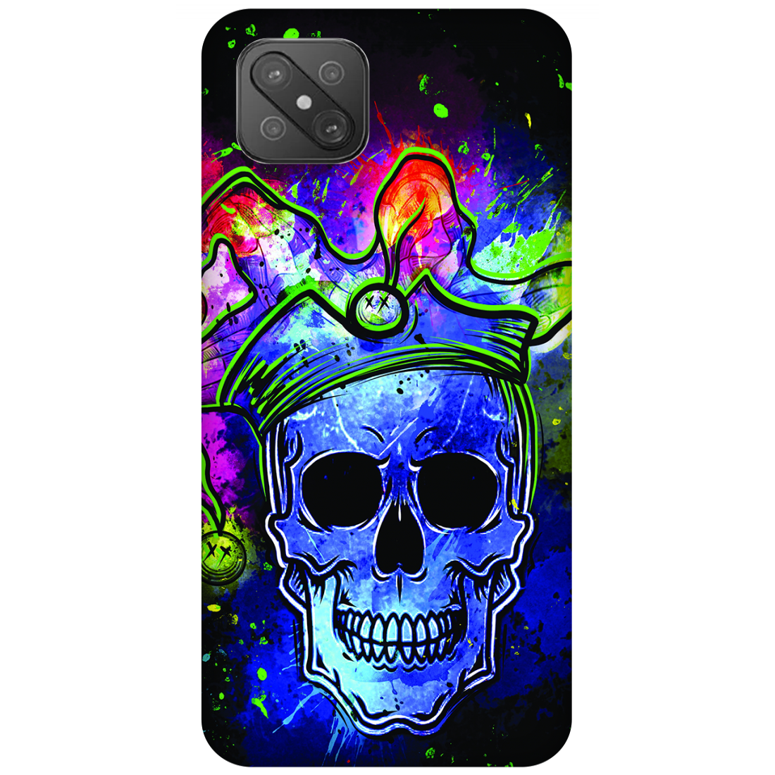 Psychedelic Royal Skull Case Oppo A92s 5G