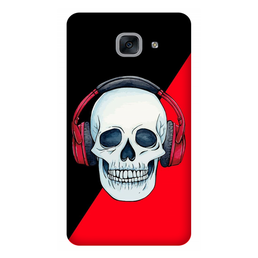 Red Headphones on Blurred Face Case Samsung Galaxy J7 Max