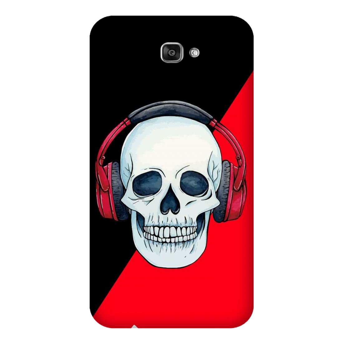 Red Headphones on Blurred Face Case Samsung Galaxy J7 Prime