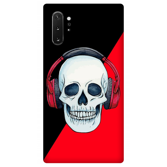 Red Headphones on Blurred Face Case Samsung Galaxy Note 10 Plus