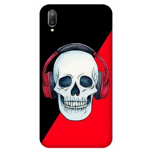 Red Headphones on Blurred Face Case Vivo V11 Pro