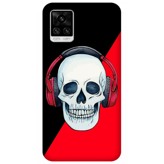 Red Headphones on Blurred Face Case Vivo V20 Pro 5G
