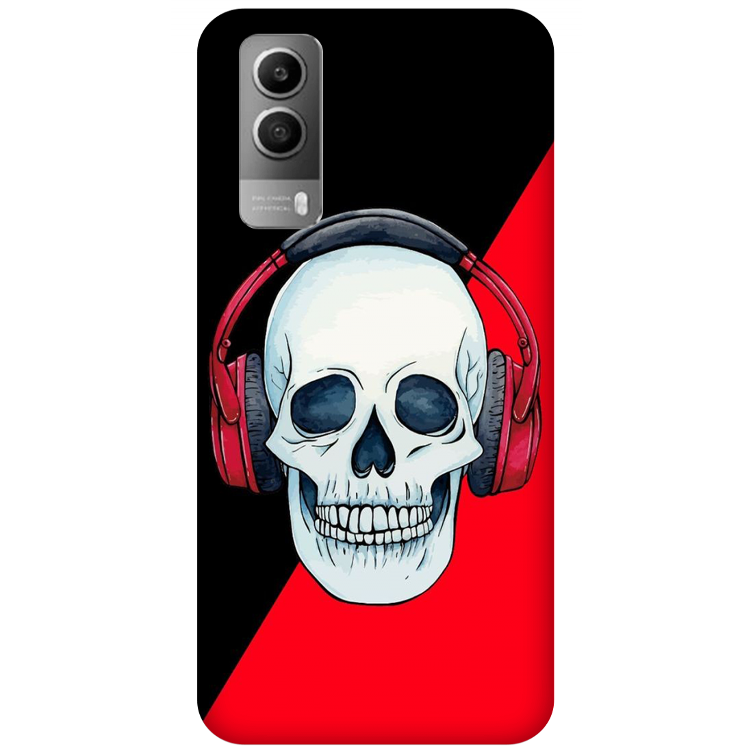 Red Headphones on Blurred Face Case Vivo Y53s