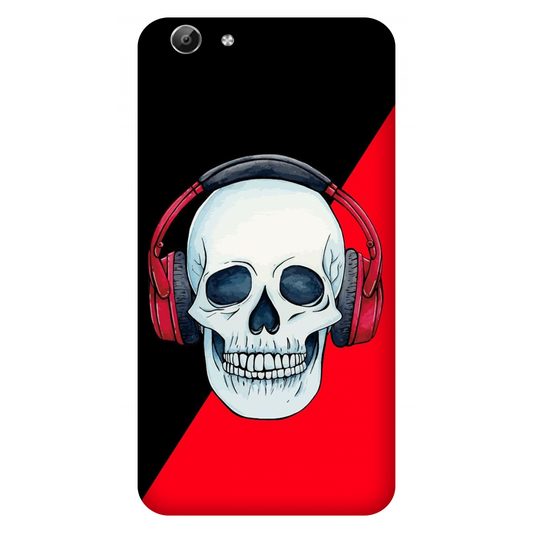 Red Headphones on Blurred Face Case Vivo Y69