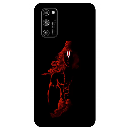 Red Silhouette of a Warrior Ram Case Honor V30 Pro 5G