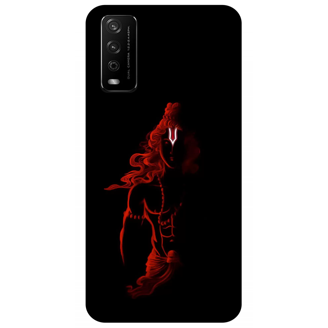 Red Silhouette of a Warrior Ram Case Vivo Y12G
