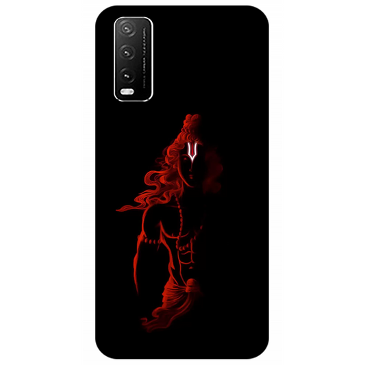 Red Silhouette of a Warrior Ram Case Vivo Y20A
