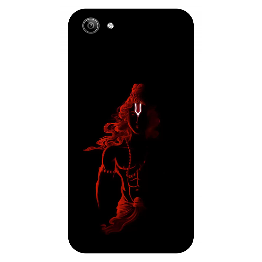 Red Silhouette of a Warrior Ram Case Vivo Y81i