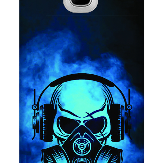 Skull in Gas Mask with Headphones Case Samsung Galaxy J2 (2016)