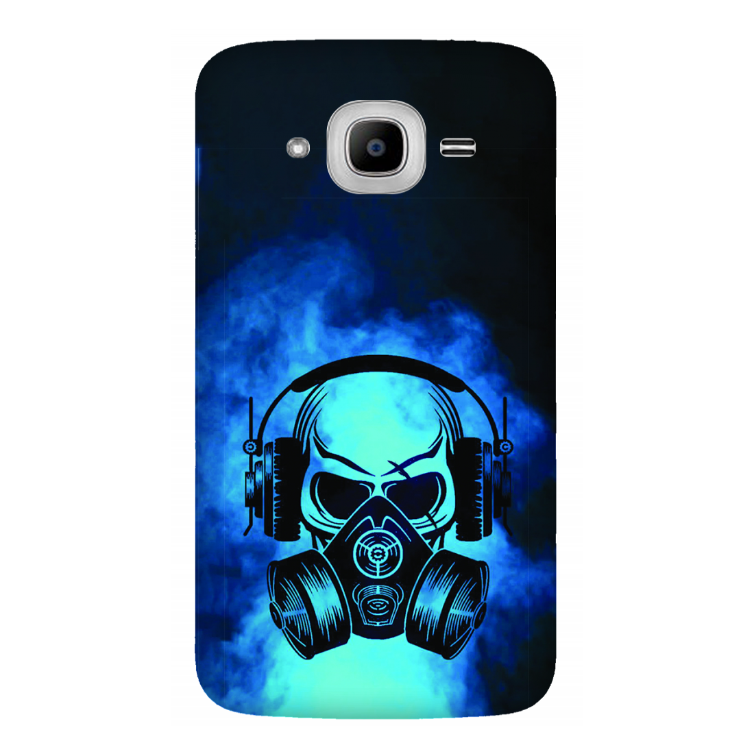 Skull in Gas Mask with Headphones Case Samsung Galaxy J2Pro (2016)