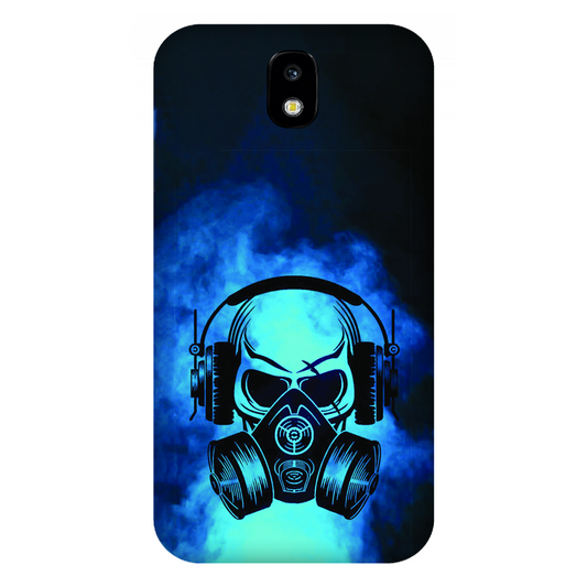 Skull in Gas Mask with Headphones Case Samsung Galaxy J7 Pro
