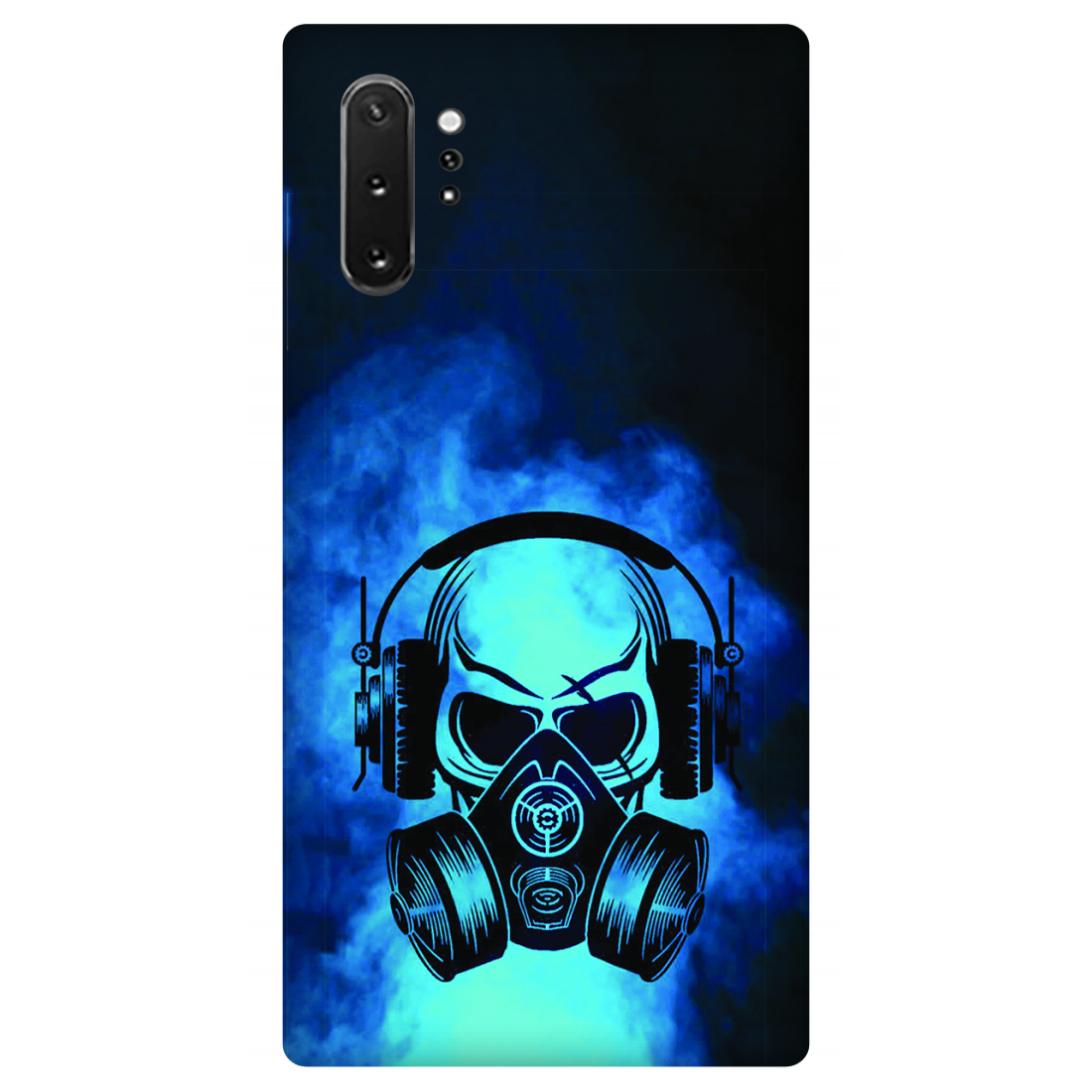 Skull in Gas Mask with Headphones Case Samsung Galaxy Note 10 Plus
