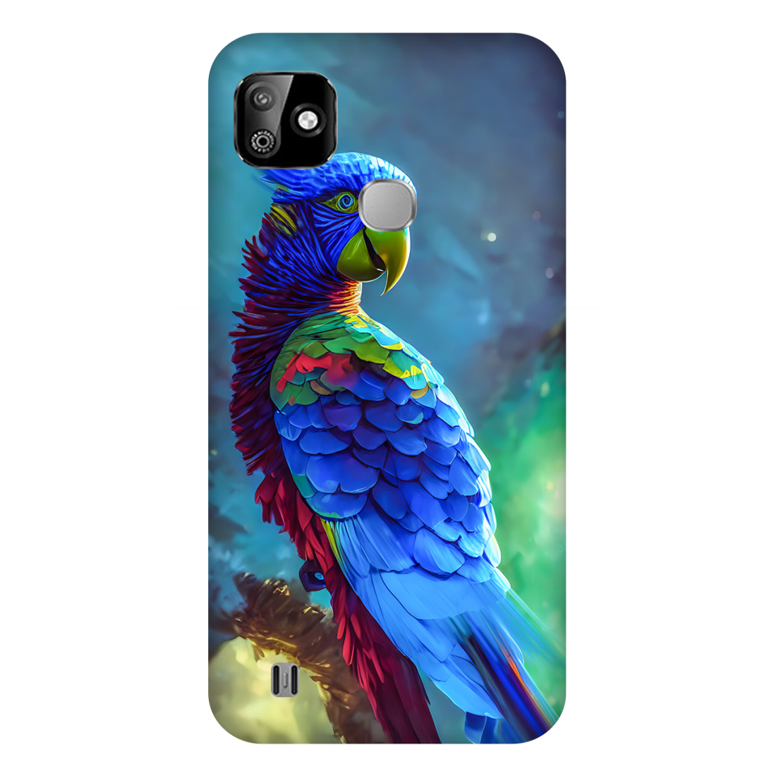 Vibrant Parrot in Dreamy Atmosphere Case Infinix Smart HD 2021