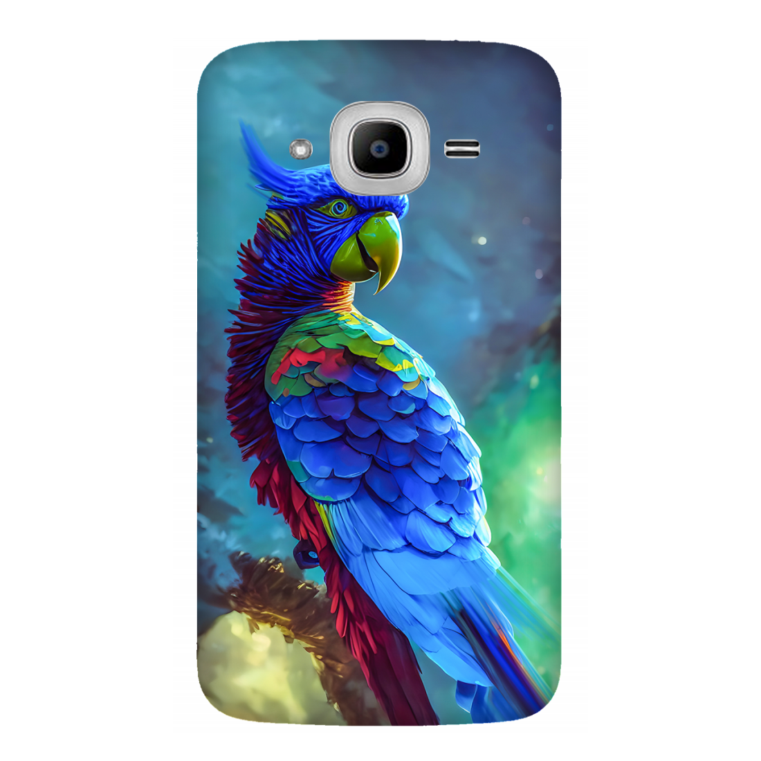 Vibrant Parrot in Dreamy Atmosphere Case Samsung Galaxy J2Pro (2016)