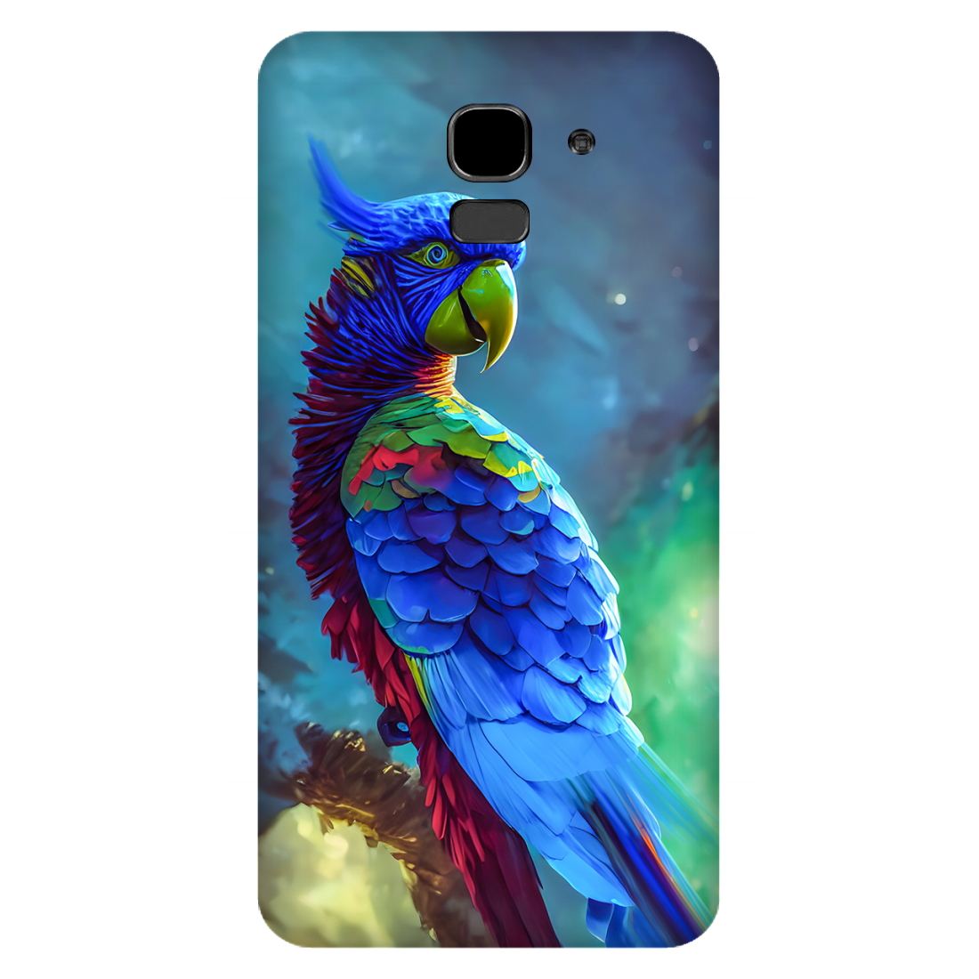 Vibrant Parrot in Dreamy Atmosphere Case Samsung Galaxy J6