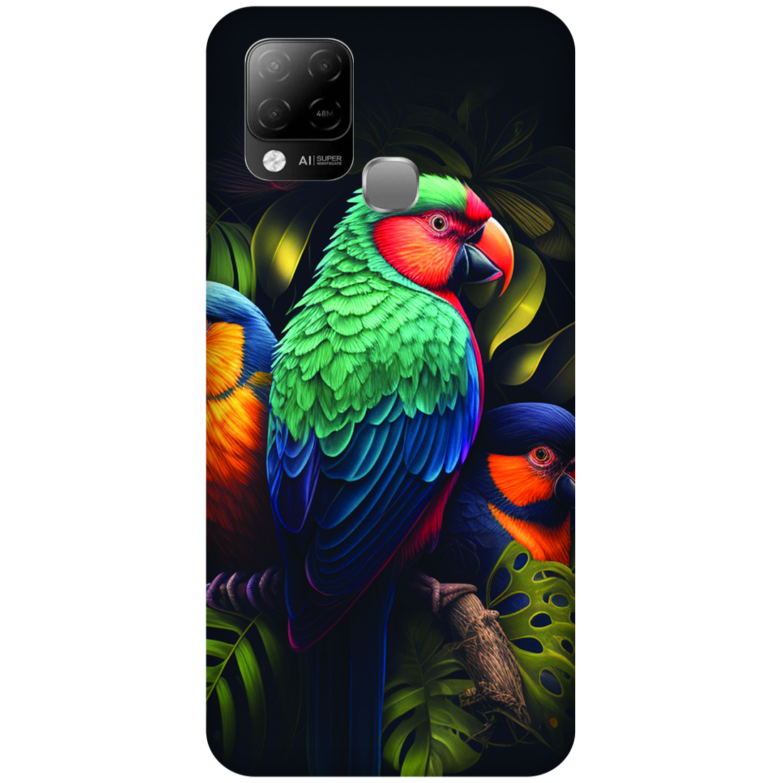 Vibrant Tropical Birds Case Infinix Hot 10s