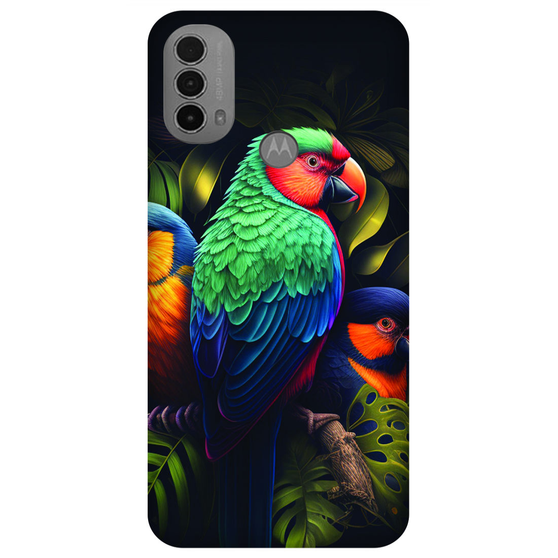 Vibrant Tropical Birds Case Motorola E40