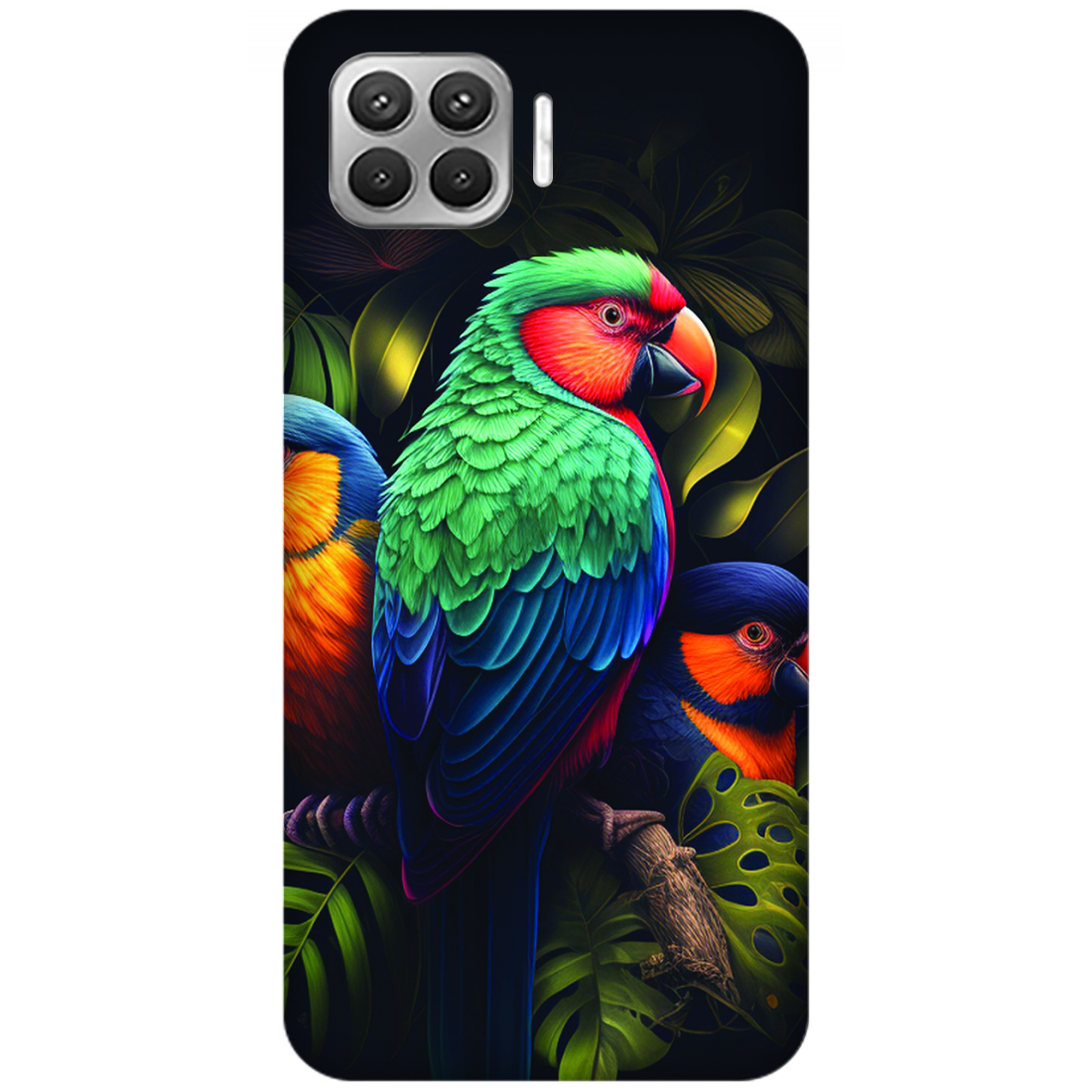 Vibrant Tropical Birds Case Oppo F17 Pro