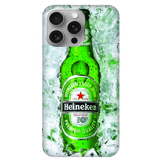 Chilled Heineken Lager Beer Bottle in Ice Case