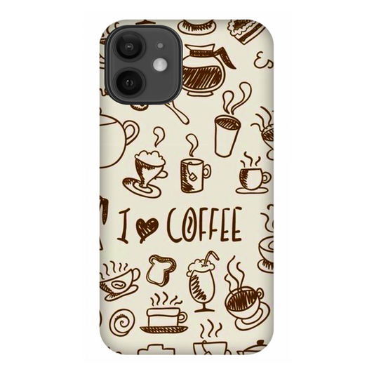 Coffee Doodle Art Case Apple iPhone 12 mini