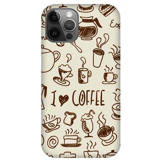 Coffee Doodle Art Case Apple iPhone 12 Pro Max