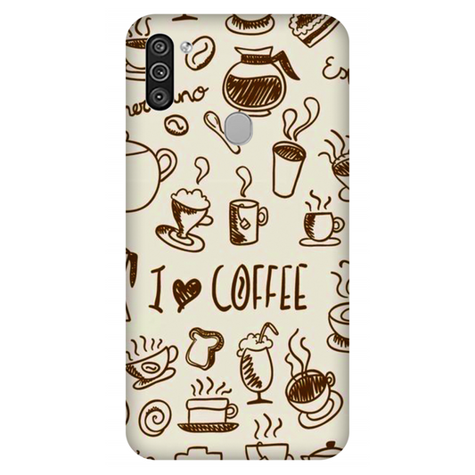 Coffee Doodle Art Case Samsung Galaxy M11 (2020)
