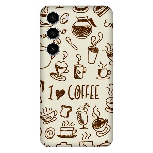 Coffee Doodle Art Case Samsung Galaxy S23 5G