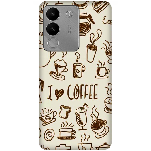 Coffee Doodle Art Case Vivo V29e 5G