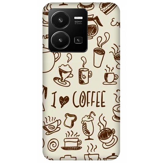 Coffee Doodle Art Case Vivo Y35