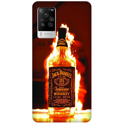 Flaming Jack Daniel Bottle Case Vivo X60s 5G