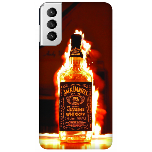 Flaming Jack Daniel Bottle Case Samsung Galaxy S21 Plus 5G