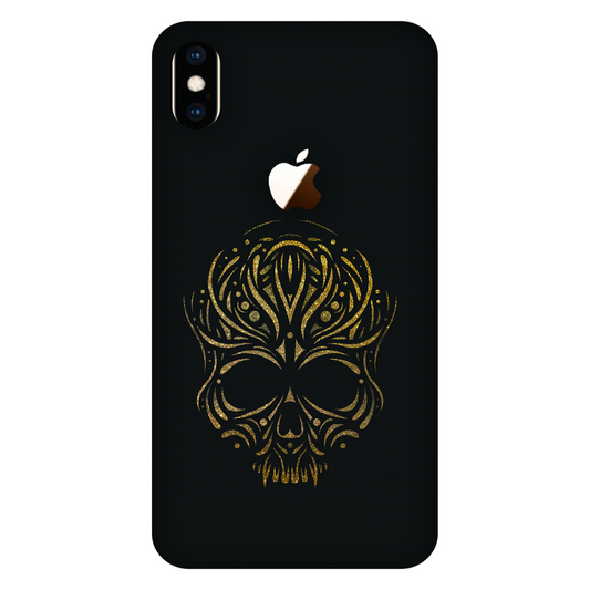 Golden Ornamental Skull Case Apple iPhone XS Max (Logo Cut)
