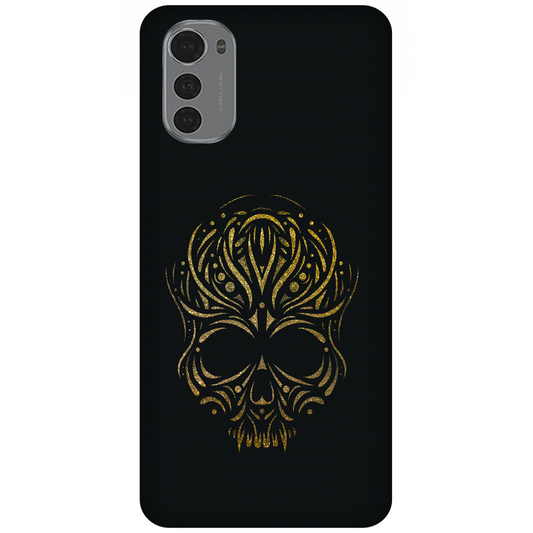 Golden Ornamental Skull Case Motorola Moto E32s